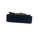 Chanel Navy Quilted Denim Double Flap Bag