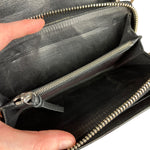 Balenciaga Black Leather Flap Wallet on Chain Bag