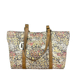 Fendi FF Floral Zucchino Shoulder Tote