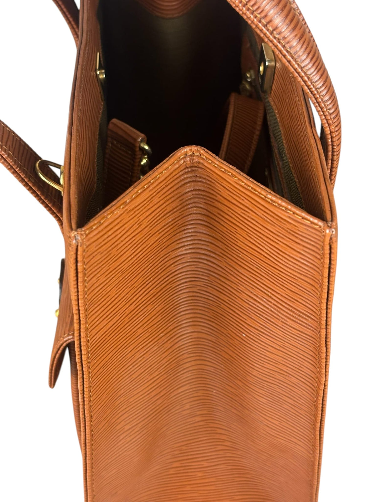 Fendi Clay Brown Epi Leather Monceau Two-Way Bag