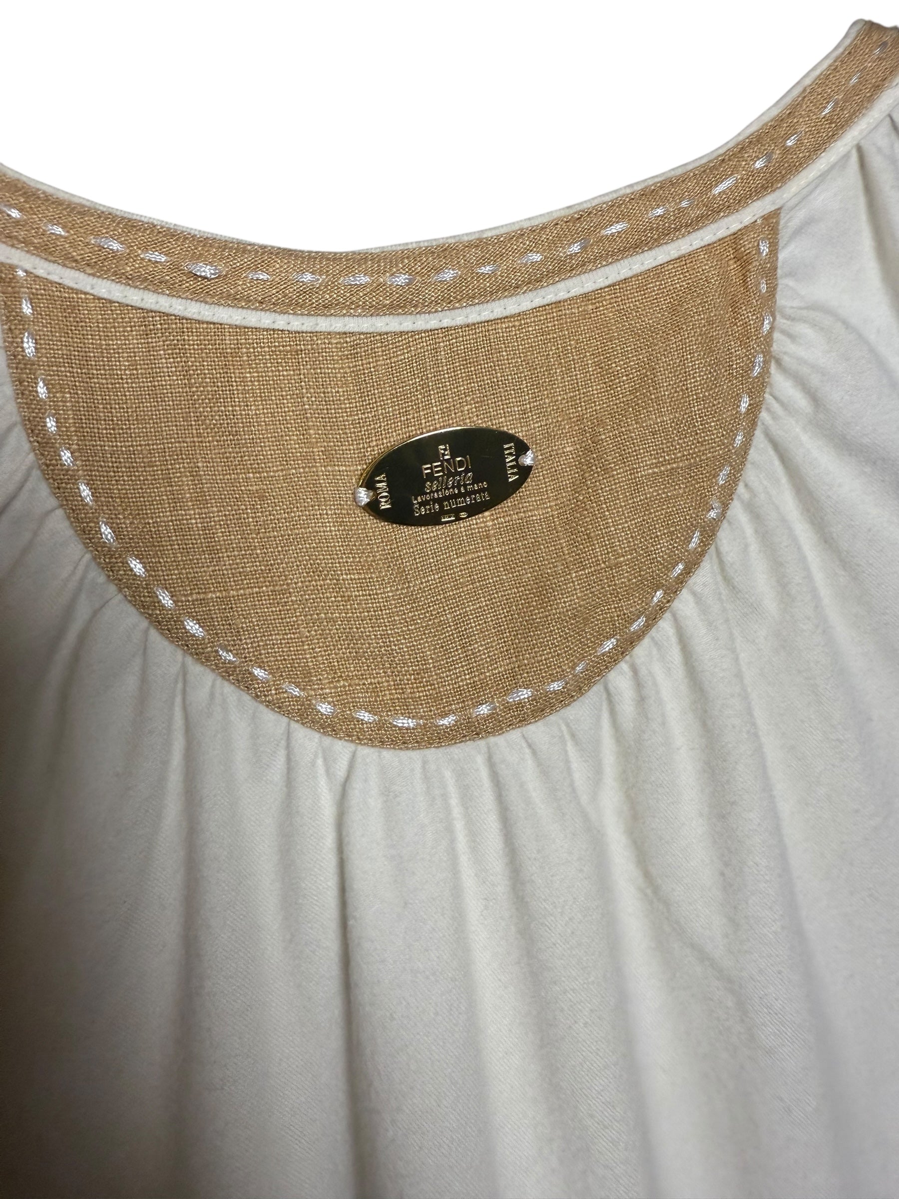 Fendi Embroidered Short Sleeve Top