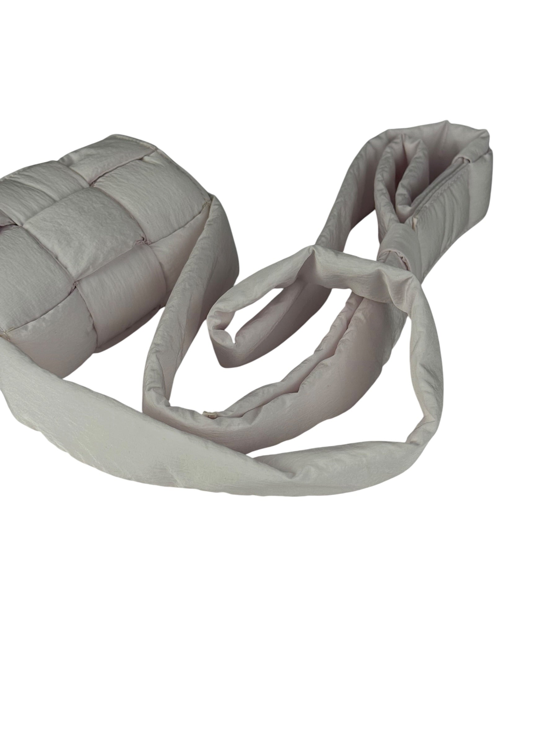 Bottega Veneta Light Pink Mini Padded Nylon Cassette Bag