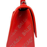 Balenciaga Red Leather Hourglass XS Rhinestones Two-Way Bag