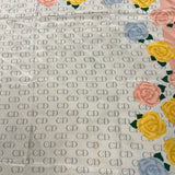 Christian Dior CD Flower Print Silk Scarf