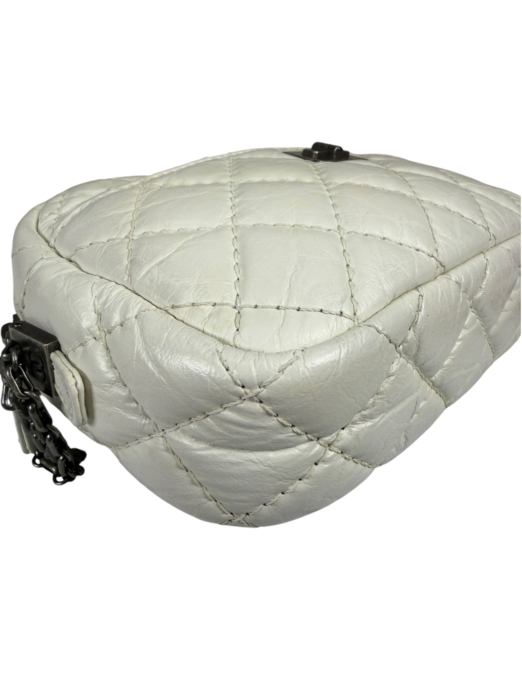Chanel White Quilted Mini Reissue Camera Bag 2018