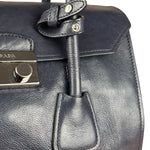 Prada Vintage Muted Blue Leather Glace 2Way Handbag