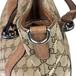Gucci Beige/Brown Leather GG Satchel Two-Way Bag