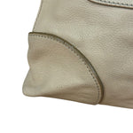 Celine Vintage Ivory Leather Boogie Handbag