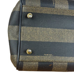 Fendi Vintage Pequin Stripped Mini Boston Bag