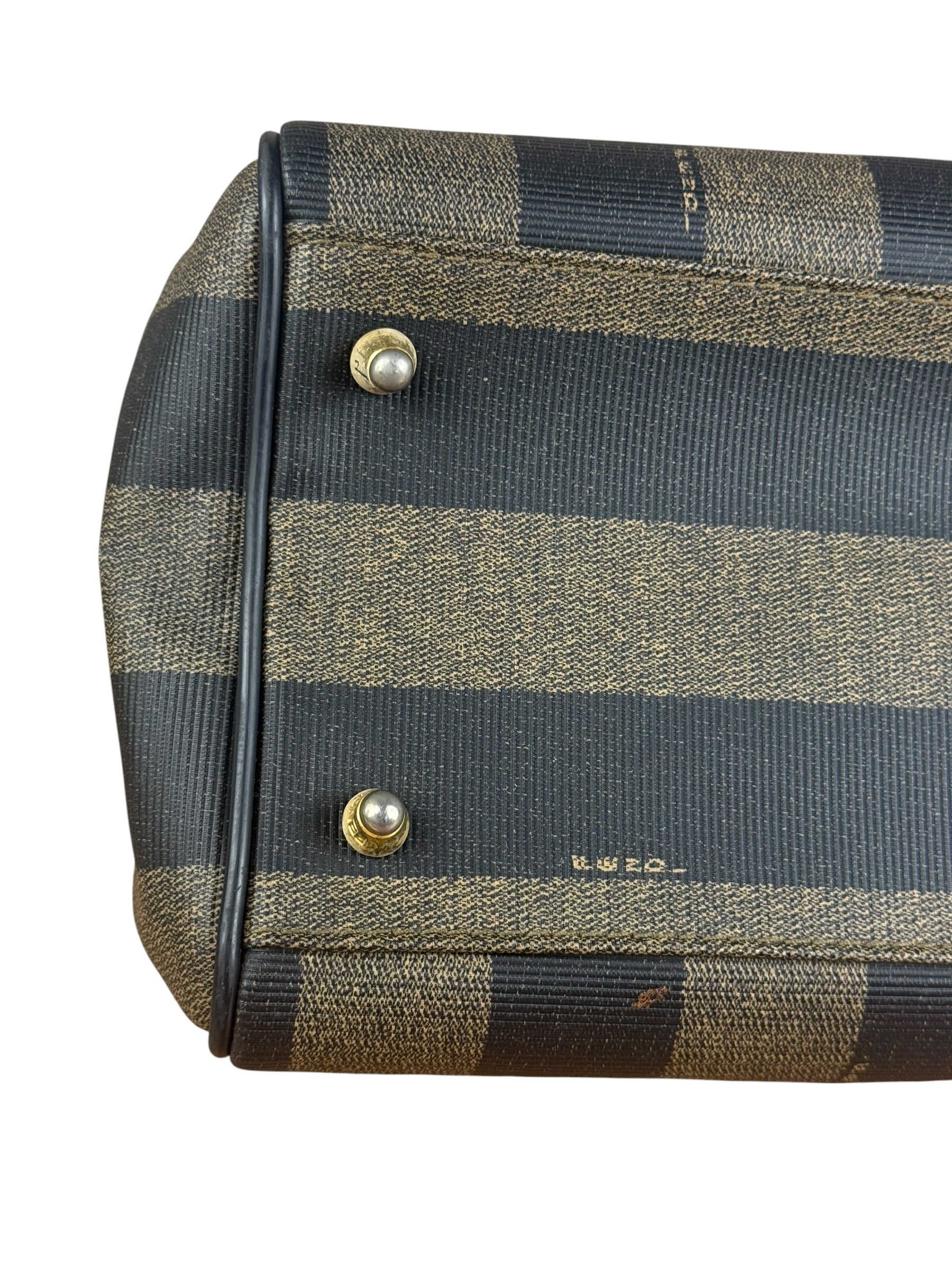 Fendi Vintage Pequin Stripped Mini Boston Bag