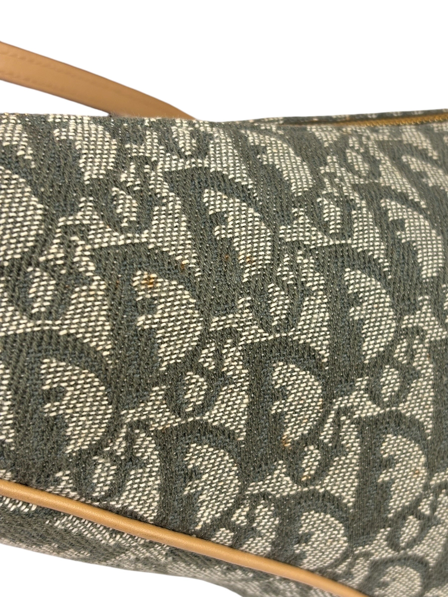 Christian Dior Vintage Green Trotter Saddle Pochette