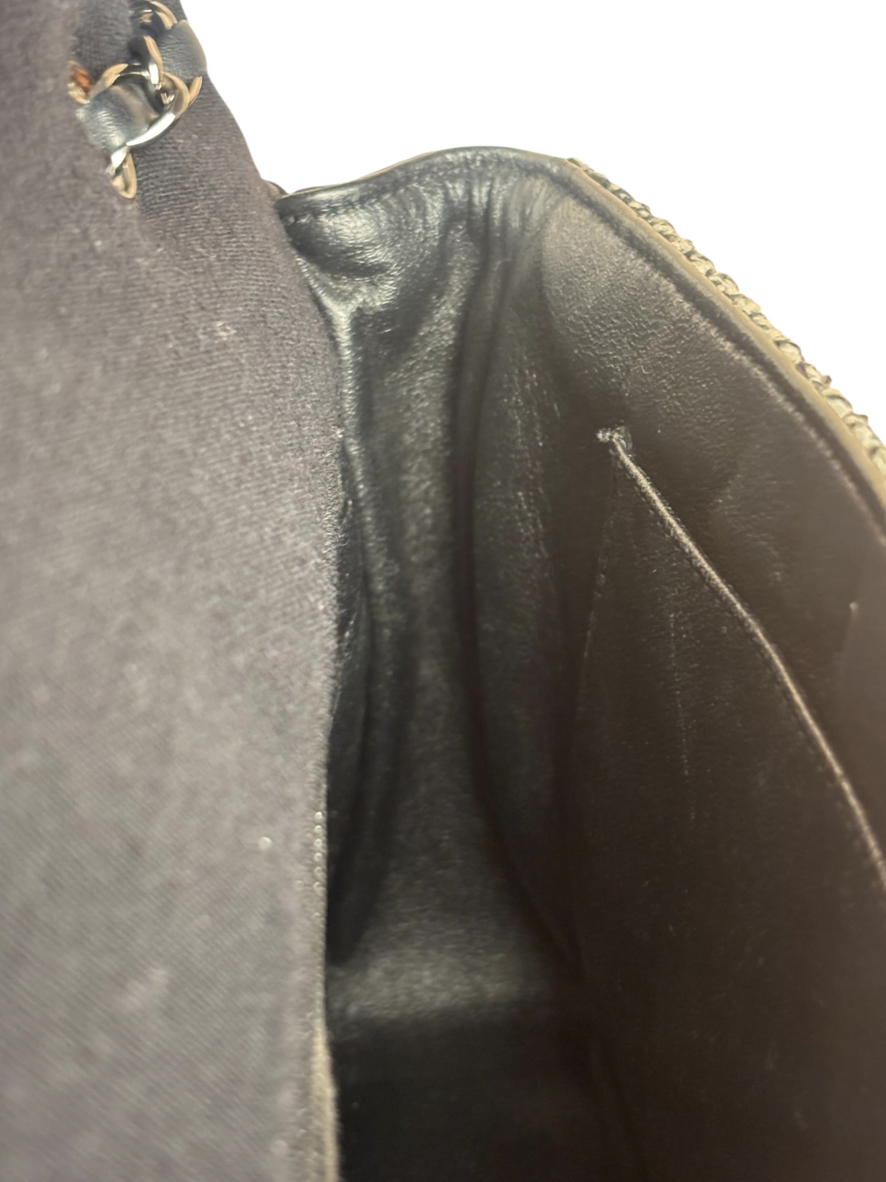 Chanel Black CC Quilted Jersey and Tweed Chain Flap Bag 2014