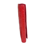 Christian Dior Cannage Red Patent Leather Wallet On Chain