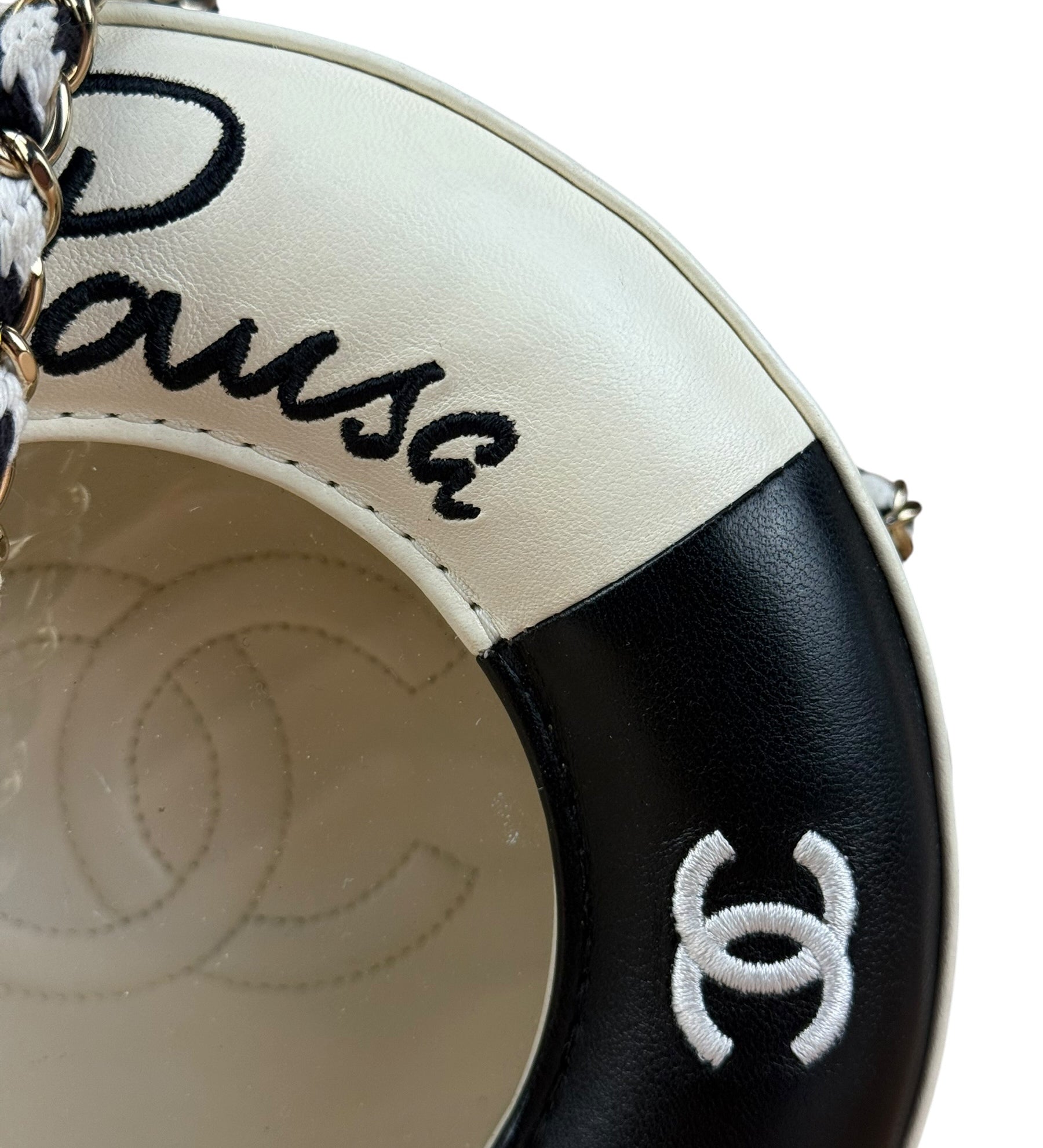 Chanel Limited Edition Lifesaver Round Crossbody Black 2017