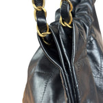 Chanel Black Quilted Leather 22 Chain Hobo Bag 2021