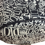 Dior Black/White Shawn Stussy Curvy Script Roller Bag