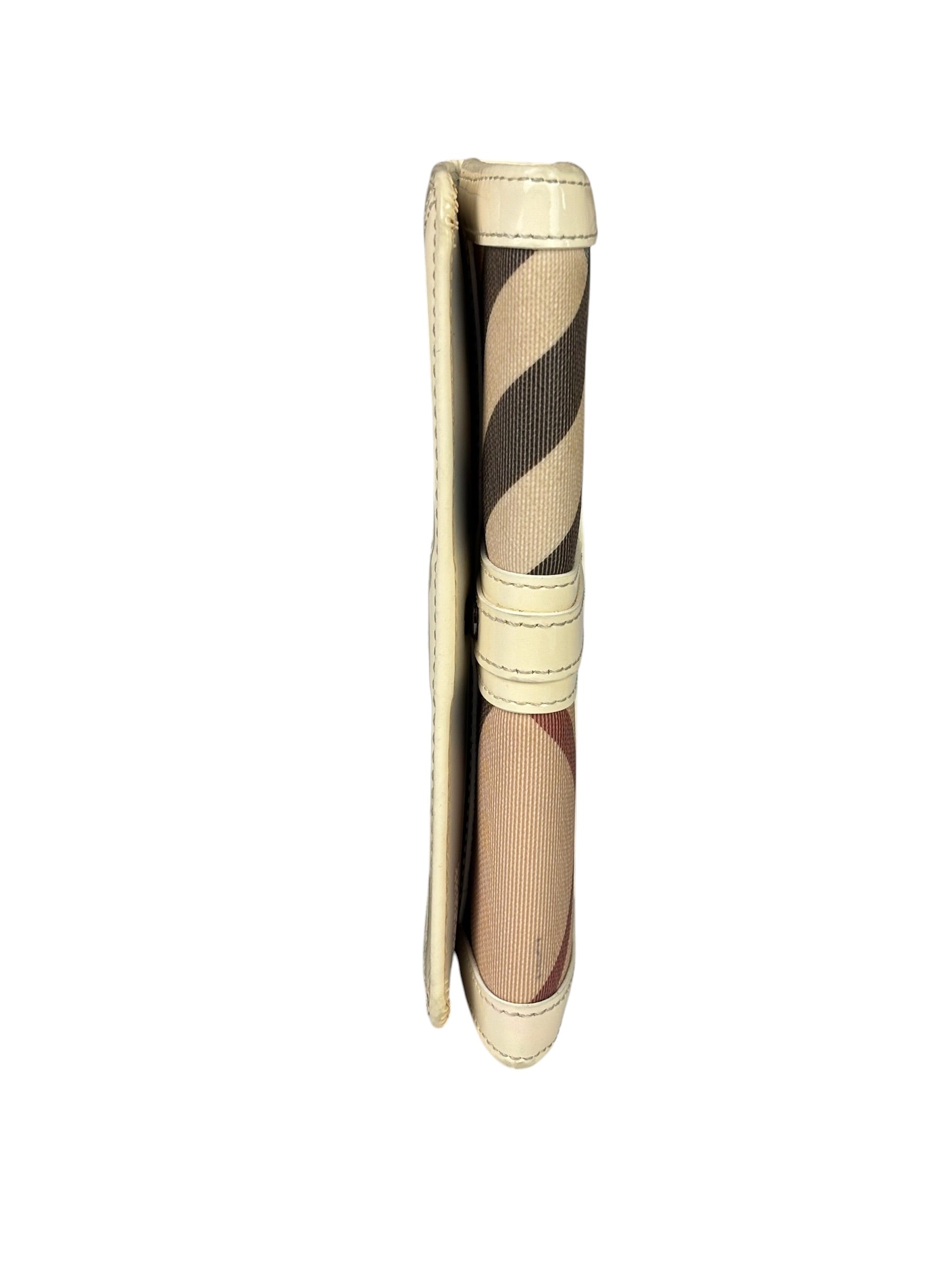 Burberry Cream Nova Check Penrose Continental Long Wallet