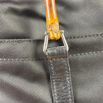 Gucci Black Nylon/Leather Trim Bamboo Top Handle Tote