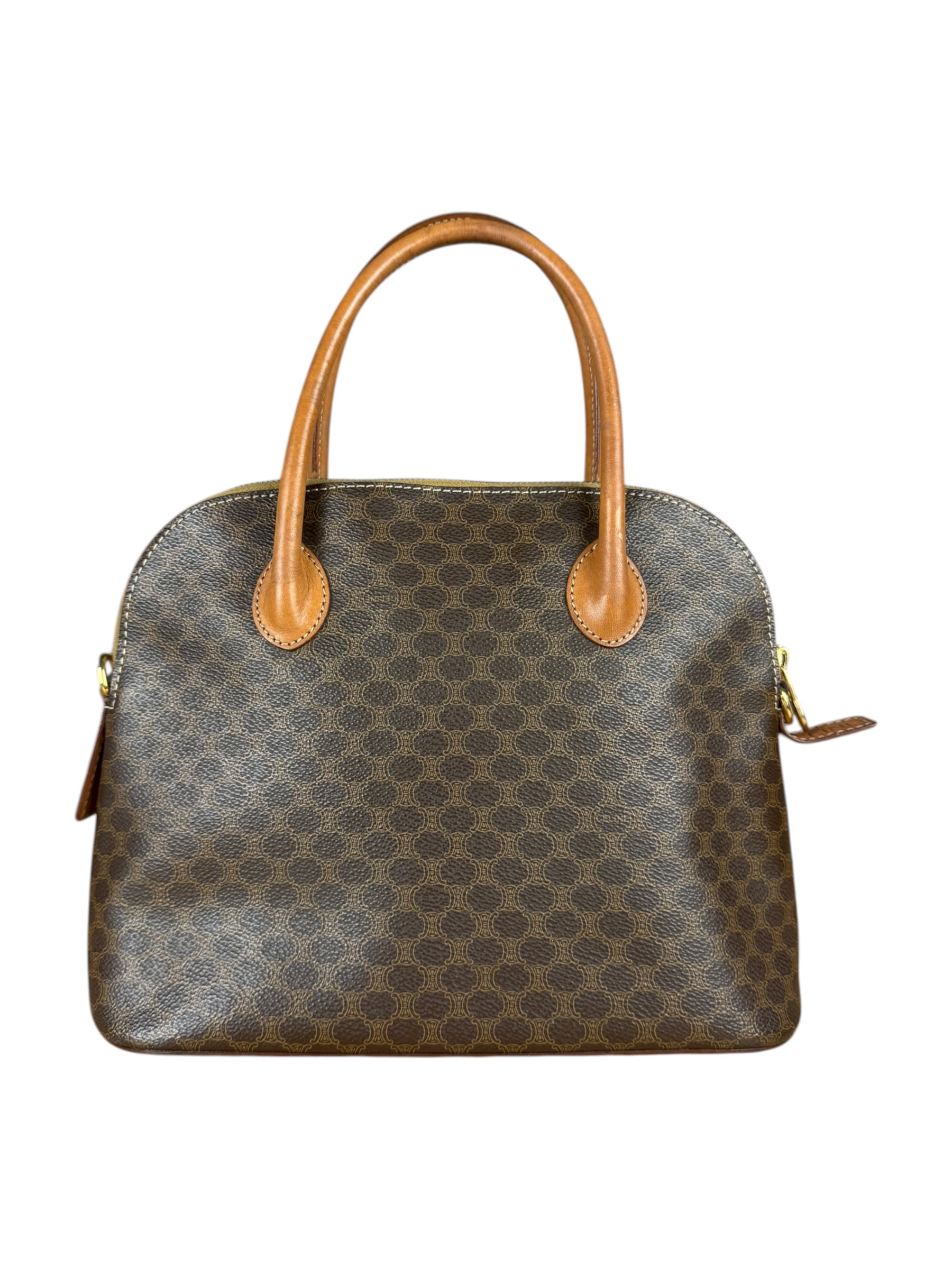 Celine Vintage Macadam Canvas Top Handle Bag