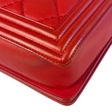 Chanel Red Quilted Leather Boy Flap Bag 2010