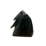 Celine Black Croc- Embossed Leather Trapeze Handbag