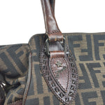 Fendi Leather Trim Zucca Canvas Du Jour Tote Bag