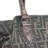Fendi Leather Trim Zucca Canvas Du Jour Tote Bag