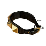 Valentino Stud Pyramid Leather Bracelet