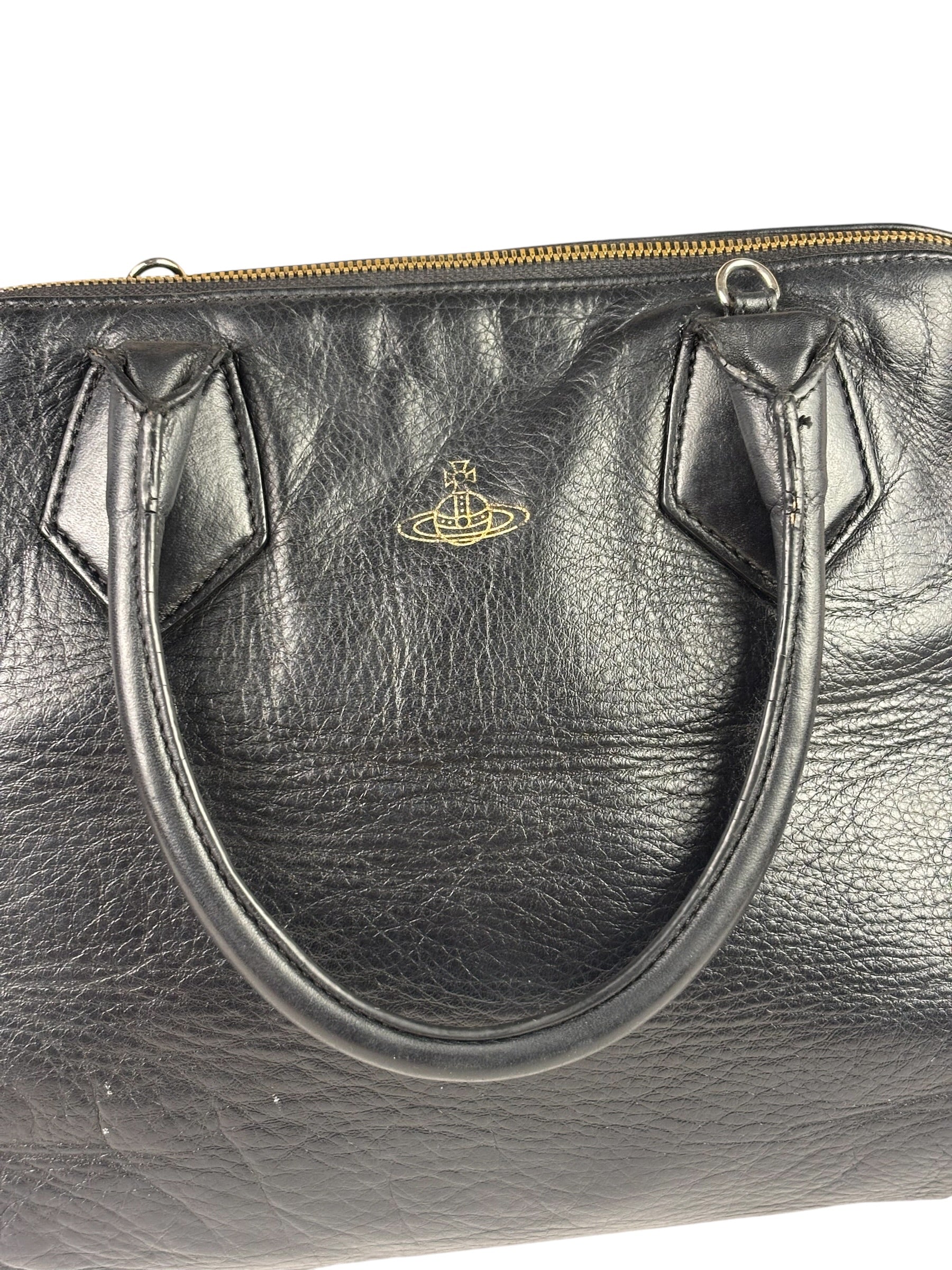 Vivienne Westwood Black Leather Shoulder Bag