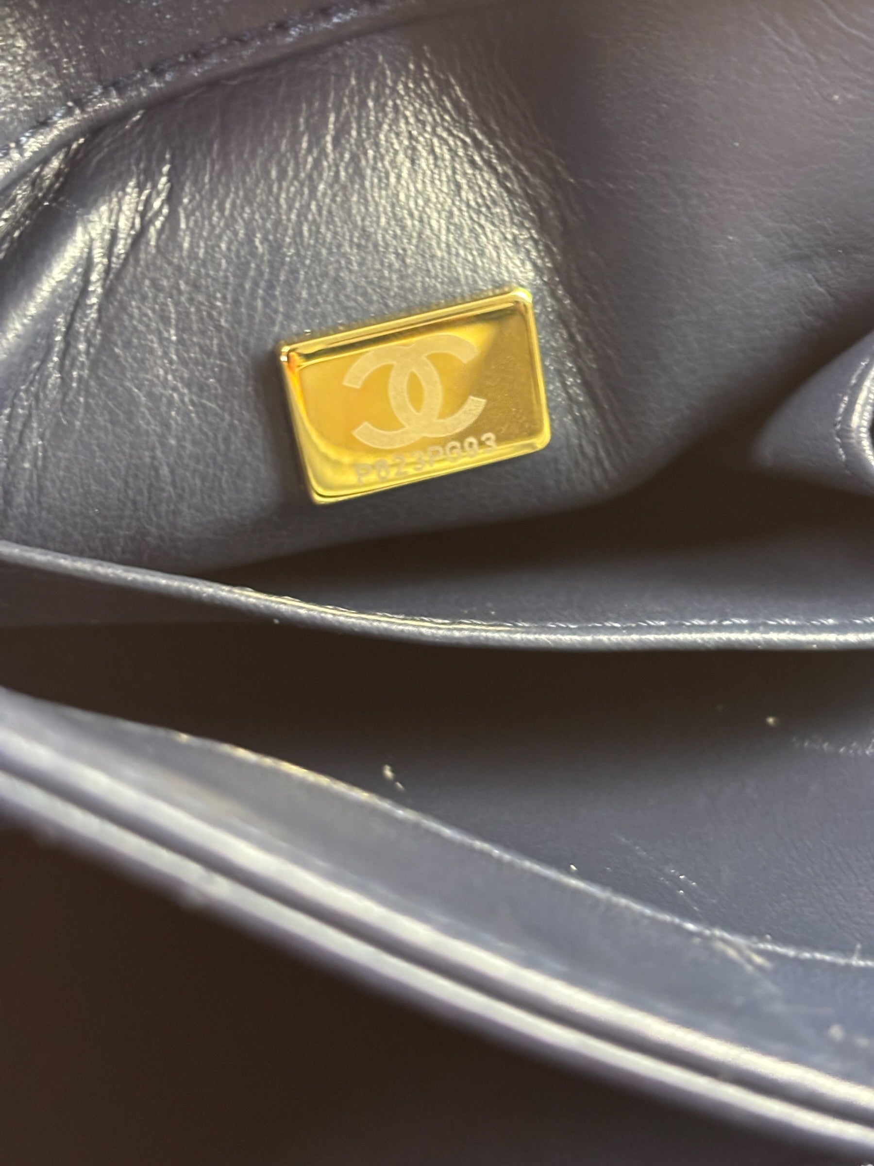 Chanel Navy Quilted Lambskin Small Trendy Flap Bag