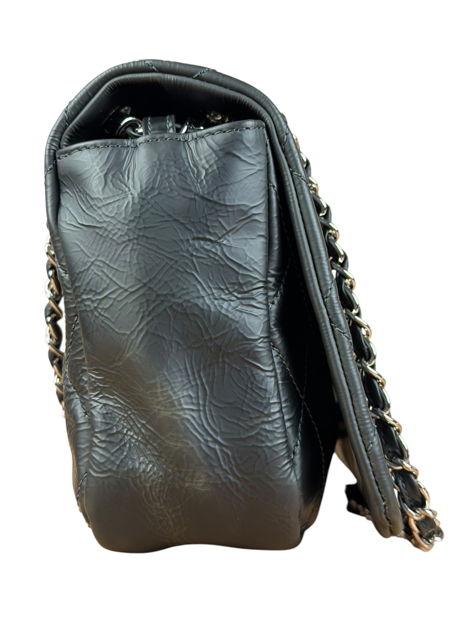 Chanel Black Leather Ultimate Stitch Single Flap Bag 2010