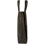 Celine Bicolor Leather Macadam Canvas Tote Bag