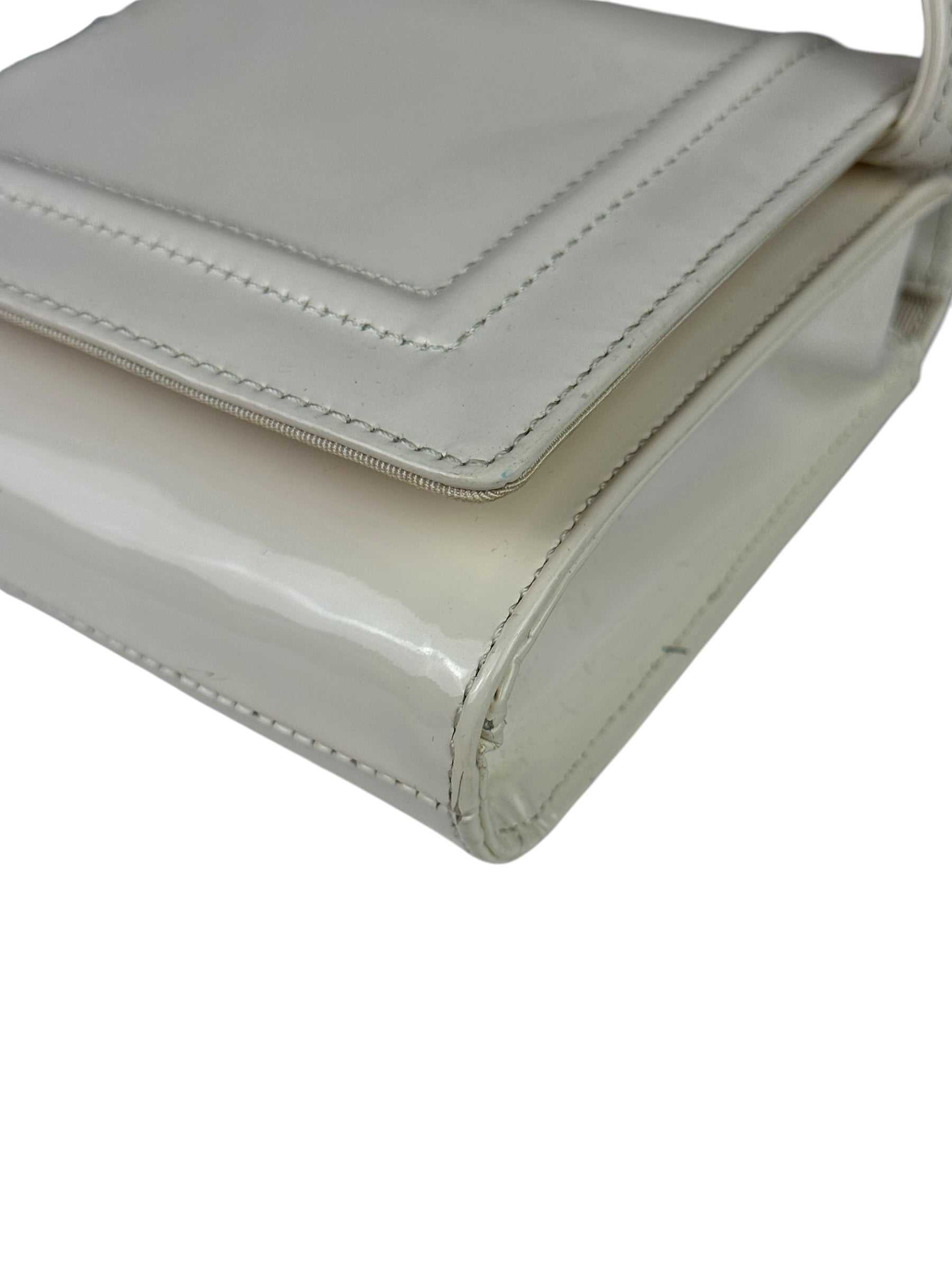 Jean Paul Gautier White Patent Leather Clutch Wallet