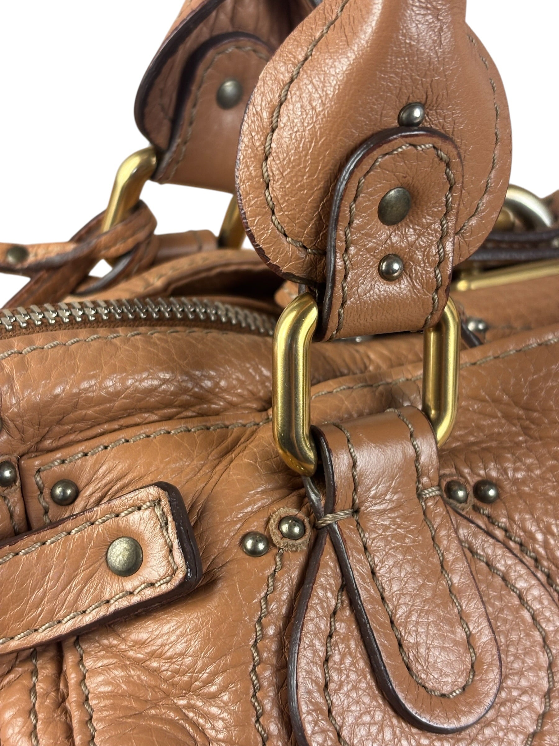 Chloe Vintage Tan Leather Paddington Shoulder Bag