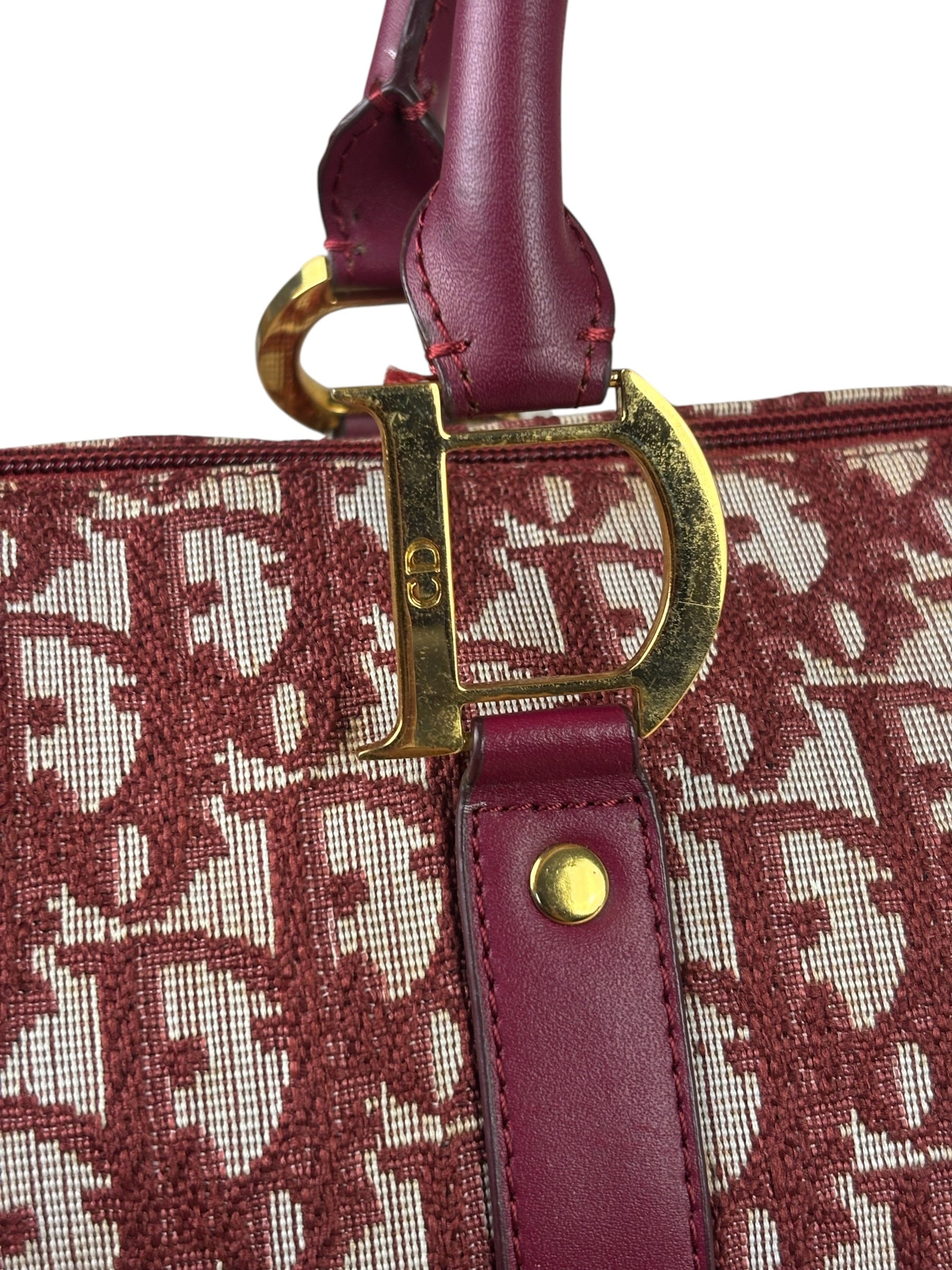Christian Dior Red Trotter Boston Bag