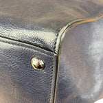 Prada Vintage Muted Blue Leather Glace 2Way Handbag