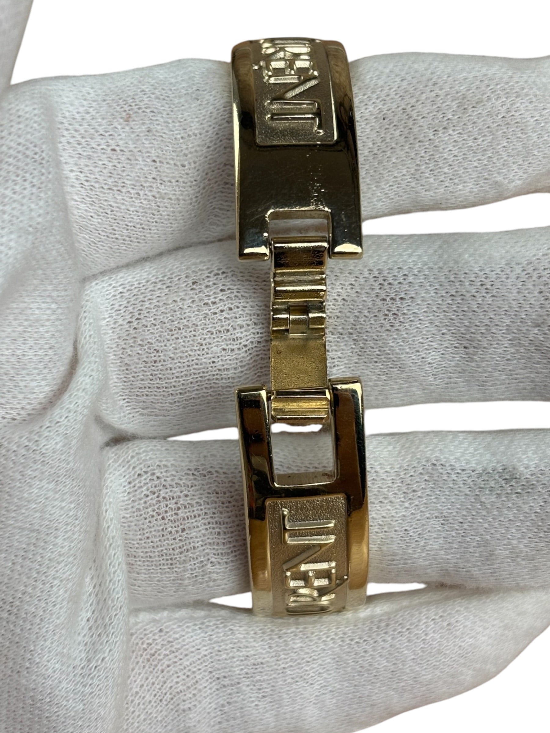 YSL Mother of Pearl Dial 40th Anniversary Gold Bangle