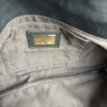 Fendi Black Leather Mini Chain Baguette