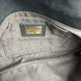 Fendi Black Leather Mini Chain Baguette