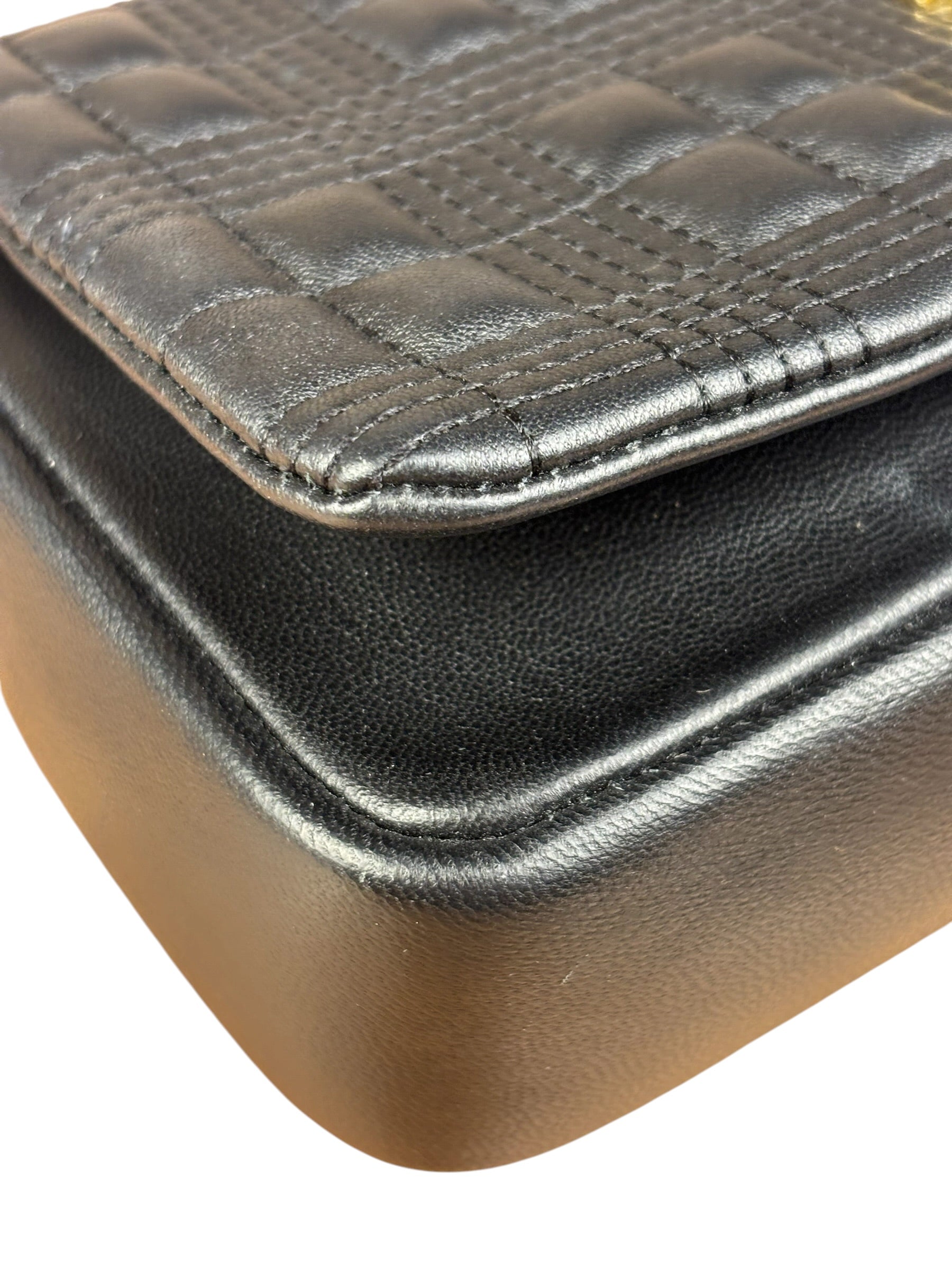 Burberry Black Quilted Leather Lola Shoulder Bag