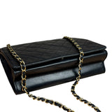 Chanel Black Diamond Stitch CC Timeless Chain Flap Bag '89-'91