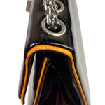 Chanel Black Patent Orange Trim 2.55 Flap 2009