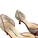 Manolo Blahnik Lizard Skin Kitten Heels