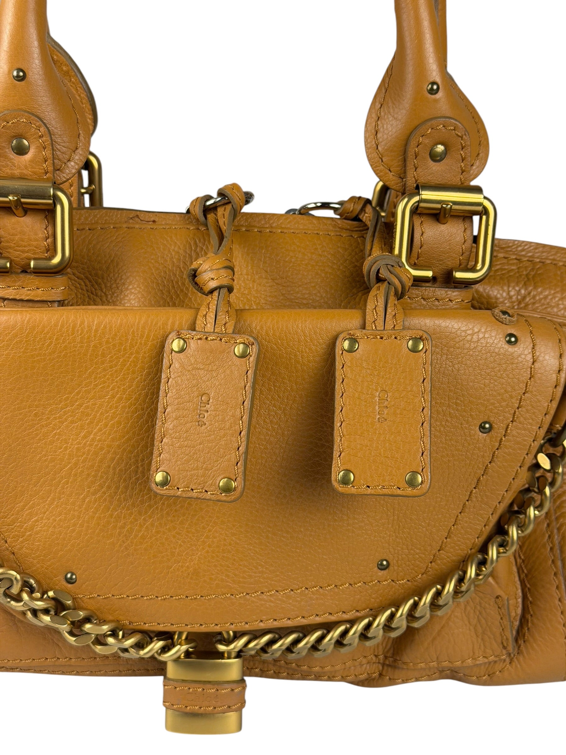 Chloe Tan Brown Leather Paddington Shoulder Bag