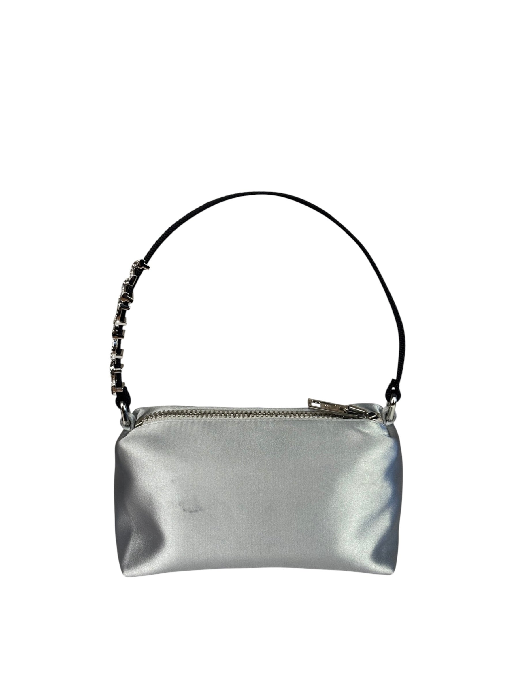 Alexander Wang Silver Satin Heiress Pouch
