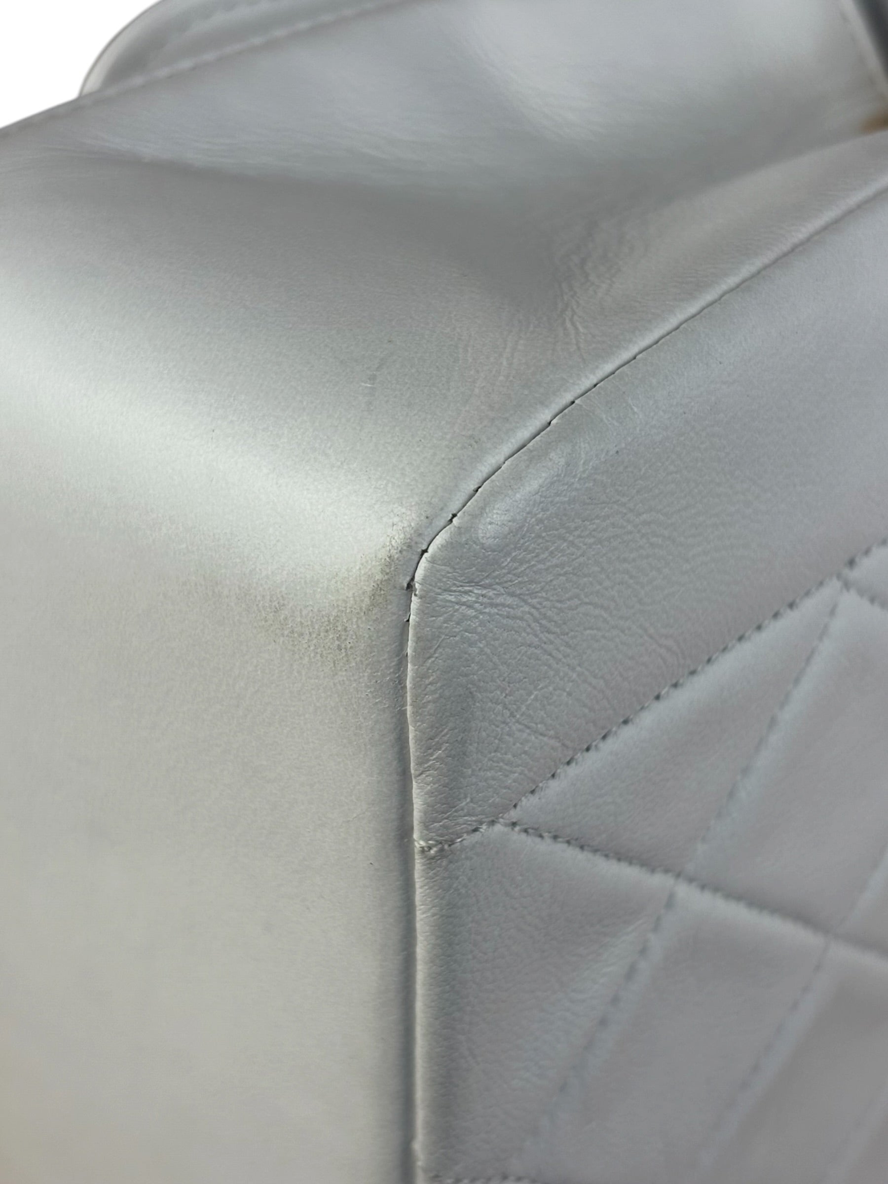 Chanel White Lambskin Diana Bijoux Flap 1992