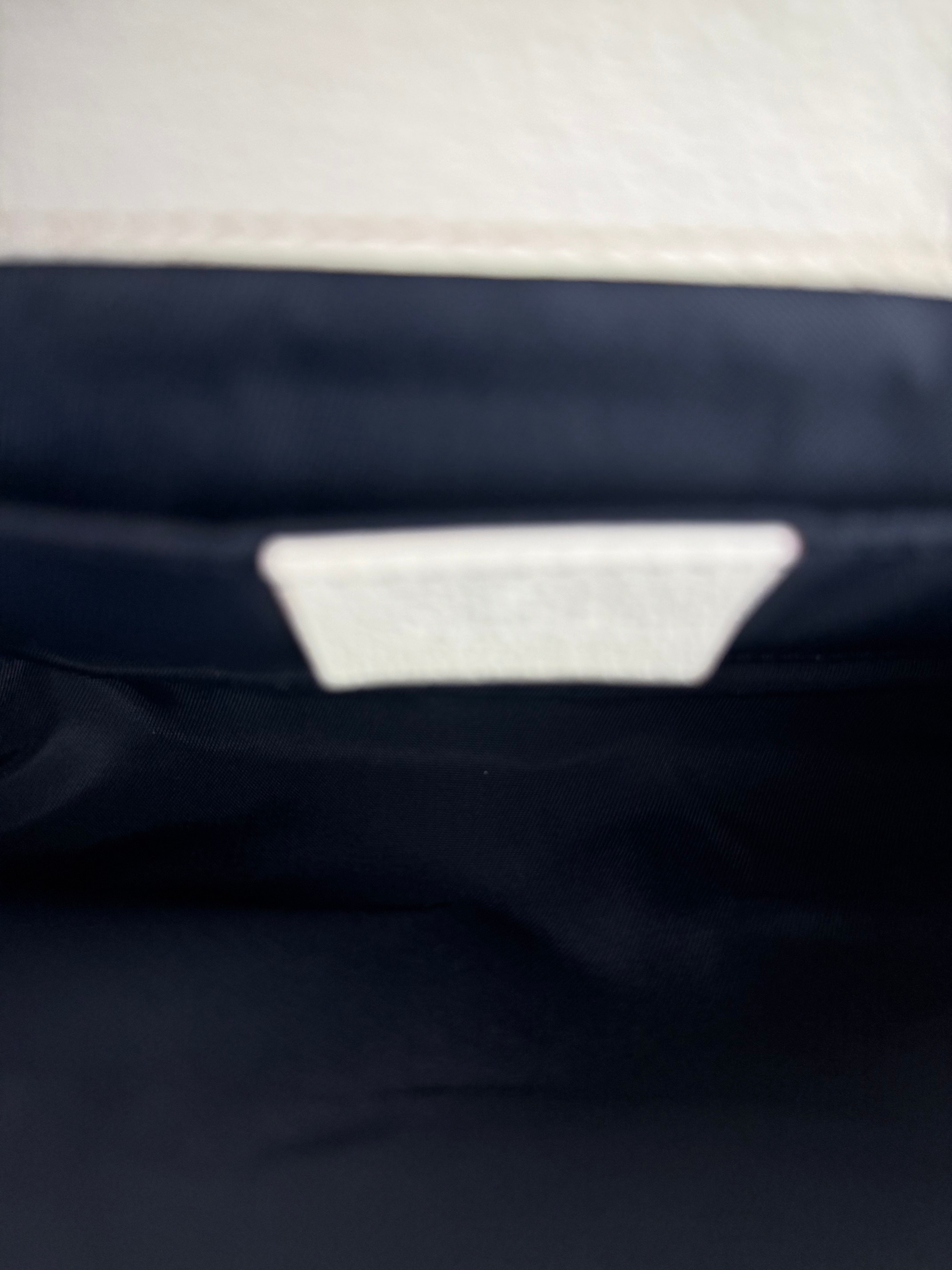 Gucci GG White Coated Canvas Sherry Line Belt Bag