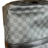 Louis Vuitton Canvas Damier Graphite Keepall Bandouliere Hand Bag