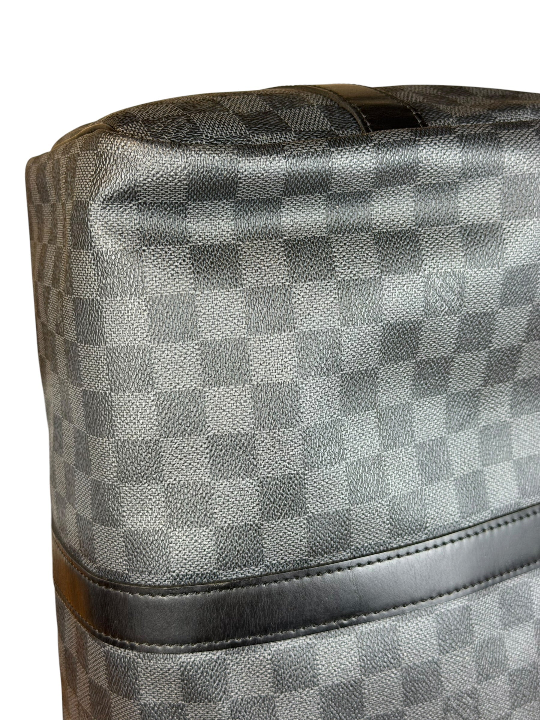 Louis Vuitton Canvas Damier Graphite Keepall Bandouliere Hand Bag