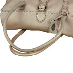 Fendi Light Pink Metallic Vintage Selleria Stitch Lina Handbag